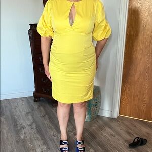 Chic Yellow Mini Dress